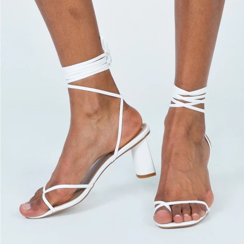 Princess Polly Lena Heels in White